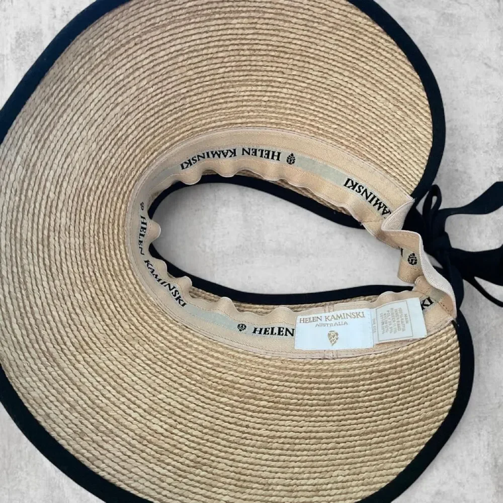Helen Kaminski Mita Raffia Straw Visor Hat Luxury Summer
